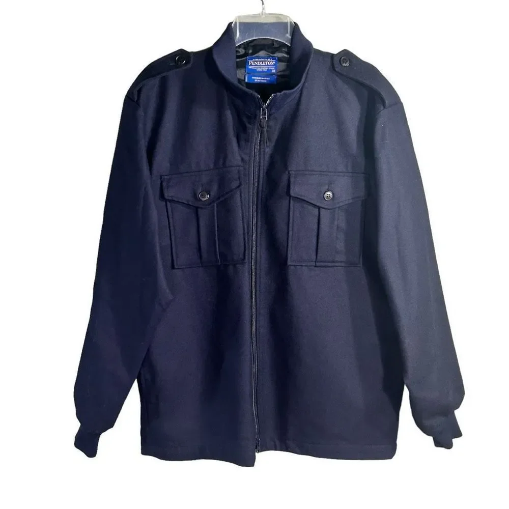 Pendleton vintage navy bomber jacket